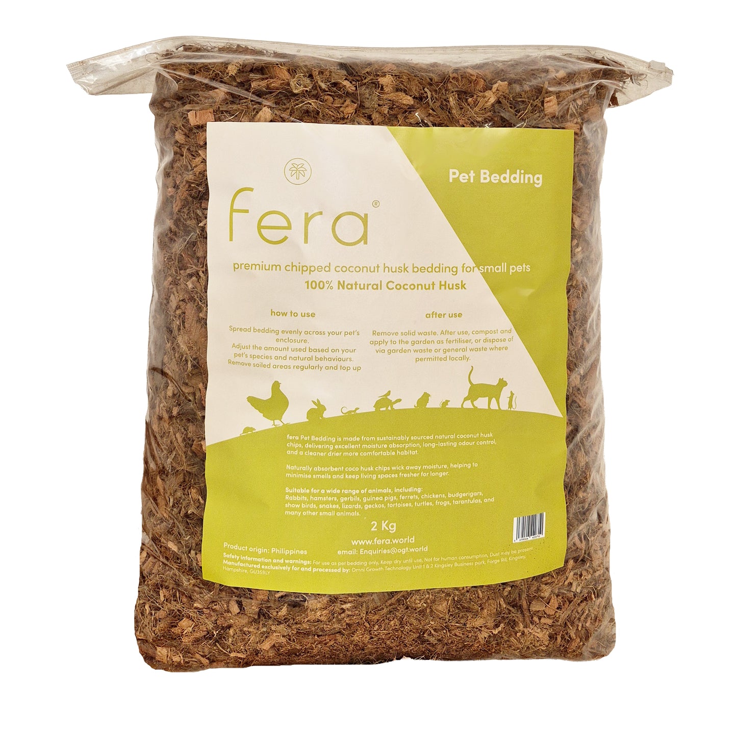 fera Pet Bedding 34L Planet Positive Products Low Dust