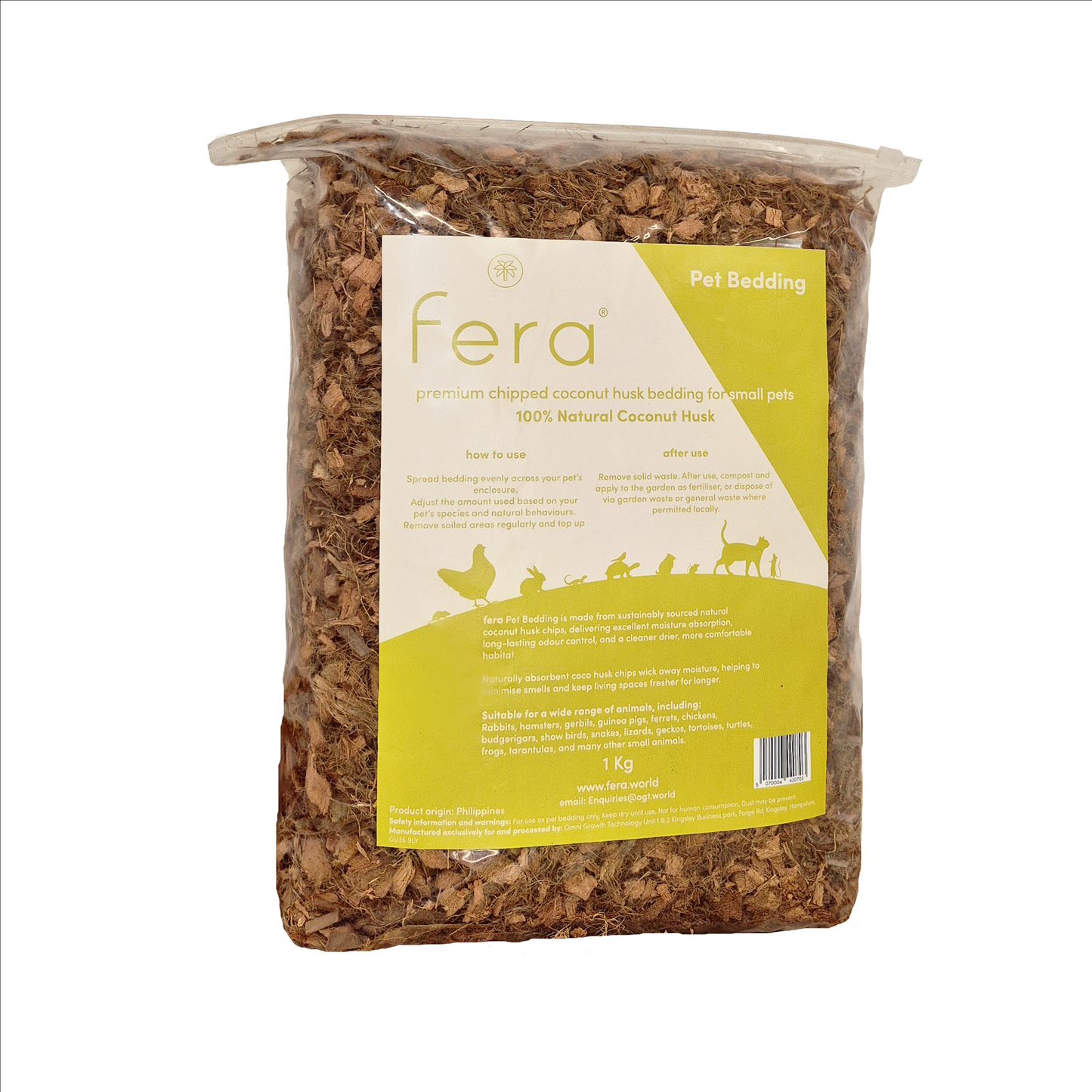 fera Pet Bedding 17L Planet Positive Product Low Dust